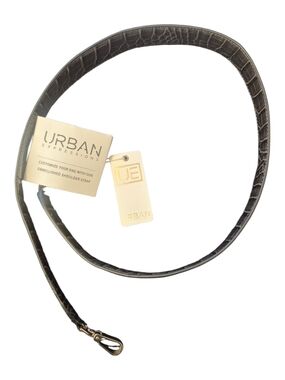 Urban Expressions Croc-Embossed Shoulder Strap - Dark Brown